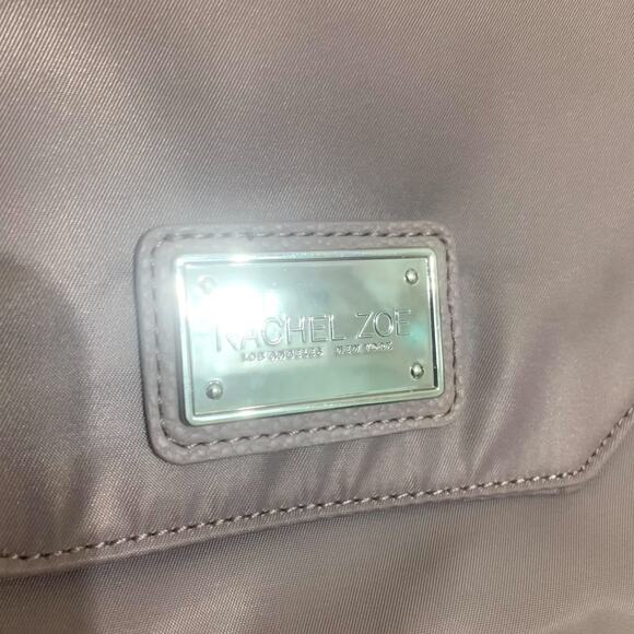 RACHEL ZOE Grayish Lavender 9" Nylon Pouch Clutch Wristlet Purse Travel Bag - Picture 3 of 10